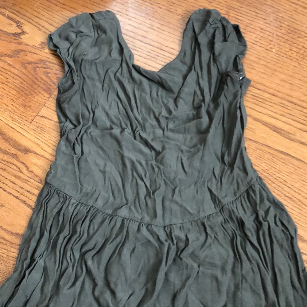 Army green mini dress